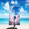Toalla de playa de dibujos animados Sonic the Hedgehog de comercio exterior, toalla de baño para exteriores con estampado de Sonic The Hedgehog transfronterizo