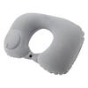 Almohada de Viaje Portátil, Almohada para el Cuello, Almohada en Forma de U, Almohada Inflable a Presión, Almohada de Avión de Flocado de PVC Estilo Camping para Descanso para el Almuerzo al Aire Libre