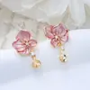 Base para Aretes de Perlas DIY Aretes con Forma de Flor para Mujer Versátil Aguja de Plata S925 Venta al por Mayor Accesorios Semi-Terminados para Aretes de Perlas