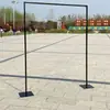 Novos adereços de casamento moldura de fundo de ferro haste telescópica decoração de casamento layout de palco decoração de prateleira de arco dourado