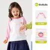 Compra 2 y obtén 5 yuanes de descuentoRopa Infantil Familia Dudu Camiseta para Niños Ropa de Otoño Camiseta de Manga Larga Elegante para Niños Top de Otoño para Niñas T