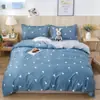 Nuevo conjunto de cuatro piezas estampado de algodón con aloe vera, amigable con la piel, para uso en casa, conjunto de cuatro piezas al por mayor, conjunto de cuatro piezas de algodón suave lavado