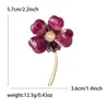 Broche de Trevo de Quatro Folhas de Alto Padrão Estilo Coreano com Gotejamento de Óleo, Broche Elegante da Moda e Exquisito para Corsage de Roupa Venda por Atacado