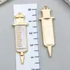 Equipo Médico Gorro de Enfermera Termómetro Jeringa Gota de Aceite Aleación Accesorios para Joyería DIY Collar con Llave Pulsera Colgante