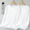 Nueva colección Primavera/Otoño 2026: camiseta base elástica para hombre, camiseta de manga larga con cuello redondo, ropa de moda para primavera/otoño