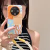 Adecuado para Funda de Teléfono Móvil Huawei Mate80Pro Todo Incluido Anticaídas Huaweimate80Promax Nuevo Bloque Naranja Azul