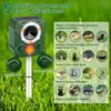 Repelente de Ratones Ultrasónico con Conversión de Frecuencia Solar de Venta Caliente Transfronteriza, Sonido de Alarma con Inducción Inteligente, Repelente de Pájaros para Huertos al Aire Libre