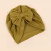 Gorro de punto de verano para niños, gorro con lazo grande, jacquard para bebé, transpirable, tejido, gorro fetal, alta elasticidad, gorro de embolsado para bebé