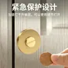 Manija de Cerradura de Privacidad para Baño de Cobre Puro Moleteada Personalizada para Exportación Cerradura Universal Sin Llave Hotel bk Cerradura de Puerta de Baño