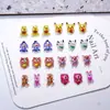 Celebridade da Internet Resina Desenho Animado Acessórios para Unhas Fofo Estéreo Pikachu Tigrão Acessórios de Unha Usáveis Acessórios de Unha