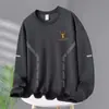 Nueva Camiseta de Manga Larga con Cuello Redondo para Primavera y Otoño 2025, Sudadera Gruesa Versátil de Moda, Camiseta Básica Unisex