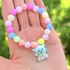 Pulseras de Colores con Cuentas y Varios Colgantes de Dibujos Animados para Niños, Accesorios de Alta Calidad y Exquisitos para Niñas, Regalos de Cumpleaños, Productos al por Mayor