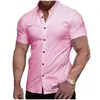 Comércio eletrónico transfronteiras: Camisas masculinas de manga curta estilo havaiano, casuais e de corte solto, moda europeia e americana, tops estilo americano, direto da fábrica