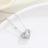 Collar inteligente de amor de plata esterlina s999 estilo coreano para mujer, estilo simple, collar con colgante de corazón latiente ins al por mayor
