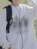 Moletom Americano Pesado Novo Gola Redonda Masculino Primavera e Outono 2024 Explosões Solto Manga Longa Moletom Casual Moda Marca Jaqueta