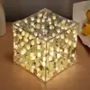 Luz Noturna Cubo Floral de Natal Lâmpada de Atmosfera Presente de Dia dos Namorados Aniversário Feito à Mão DIY Presente Criativo
