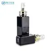 Productos para el Cuidado de la Piel Botella Cuadrada para Loción de 120 ml, Botella Rellenable de 40 ml con Cabezal de Bomba de Presión, Botella de Vidrio Transparente, Tarro para Crema de 50 g
