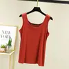 Colete de modal feminino de verão, top interno curto sem mangas, preto e branco, peça externa fina, afina, regata, blusa de base