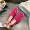 Sapatos Femininos Mocassins Casuais Versáteis Preguiçosos Nova Coleção Primavera 2026 Sapatilhas Planas Slip-On Solado Macio