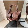 Bolsa de crowdsourcing pequena de alta qualidade, bolsa de ombro retrô feminina, bolsa transversal casual, bolsa Boston portátil, grande capacidade