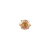 Pendiente de aleación de titanio F136 con diseño de ojo de ángel, engaste de garra en forma de copa, stud para labio de zirconia 5A, cabeza de joyería G23 de titanio con rosca de 0.9 mm