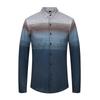 Comércio exterior nova camisa masculina de lapela sem ferro manga longa tendência estampa digital casual moda camisa 3013