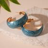Pendientes Circulares Amplios con Degradado de Goteo de Aceite Vintage, Estilo Geométrico Moderno y Sencillo, Pendientes de Nicho de Alta Gama para Mujeres