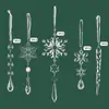 Decorações de Natal Transfronteiriças Haobei Pingente de Cone de Gelo de Acrílico Transparente Floco de Neve Transparente Barra de Gelo Pingente de Árvore de Natal