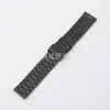 Aplicável a Huawei GT4/3 Apple iwatch8/7 fivela integrada três elos pulseira de relógio de aço inoxidável oca metal atacado
