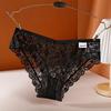 Braguitas de Encaje para Mujer Braguitas de Cintura Pura Transpirables sin Marcas para Mujer Braguitas Triangulares de Malla Hueca Sexy para Mujer con Entrepierna de Algodón