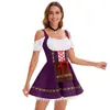 Vestido de Chica Europea y Americana Oktoberfest 2025 Alemán Múnich Actuación en Escenario Cos Maid Disfraz Multicolor