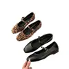 Cross2026 Otoño Nuevo Zapatos Mary Jane de Punta Cuadrada Bajos Tacón Plano Suela Plana Suela Suave Zapatos Individuales Correa Única Correa con Hebilla Zapatos para Mujer