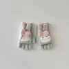 Guantes Infantiles Coreanos Yipan Otoño e Invierno Estilo Nuevo Conejito Cubierta Flip de Medio Dedo Guantes Cálidos y Lindos para Niñas Bebé