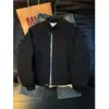 Chaqueta de aviador estilo americano Harrington azul marino para hombre, otoño, corte ajustado, tres pruebas, cuello alto, chaqueta cortavientos corta