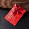 Sobre Rojo del Año del Caballo, Buena Suerte y Fortuna, Estilo Chino Dorado Brillante Perlado Estampado en Caliente Bolsa de Sobre Rojo, Bolsa de Suerte para el Festival de Primavera