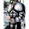 2026 Nueva Camisa de Manga Larga con Estampado Digital de Talla Grande Europea y Americana para Hombre Estilo Fiesta Moda Casual