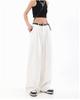 Calça jeans reta branca retrô estilo Hong Kong, feminina, verão, cintura alta, perna larga, calça comprida, tendência da moda de rua