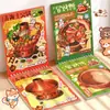Série de Receitas de Viagem Man Xiaoman Livro de Adesivos de Paisagens Espiralado Diário de Paisagens e Comidas de Cidade de Sichuan-Xizang Materiais DIY