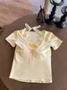Camisa Básica Feminina Manga Curta Botões Cintura Alta Estilo Hot Girl com Top Patchwork Decote Halter Puro Desejo