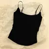 Camisola plisada de diseño picante puro y dulce de verano con copas para mujer, adecuada tanto para llevar debajo como por encima, top ajustado para chica joven