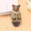 Nuevos Accesorios de Estilo Coreano Lindos y Versátiles de Gato y Oso Gordito Colgante para Bolsos DIY Calcetines, Zapatos, Sombreros, Broches y Pegatinas de Tela para Niños Lindos