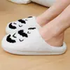 Diadema de Murciélago de Dibujos Animados para Halloween Zapatillas de Algodón Terciopelo Hogar Otoño Invierno Toalla de Felpa Bordado Hogar Zapatillas de Algodón