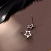 Pendientes de estrella con personalidad femenina, sencillos y huecos, con forma de estrella de mar, para estudiantes, bonitos accesorios de diseño de minoría coreana, al por mayor