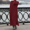 2024 Novo AliExpress Outono Novo Solto Tamanho Grande Renda de Tricô Vestido Longo Suéter de Lã Vestido Casual