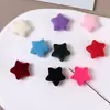 Dulces y Versátiles Accesorios para el Cabello de Estrella de Cinco Puntas Perforada Recta de Acrílico Flocado para Otoño e Invierno Diadema Accesorios para Manualidades