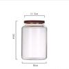 Frasco de vidro Pericarpium Frasco selado de vidro de alto borosilicato Frasco de material medicinal de preservação da saúde de grande capacidade com tampa Frasco de armazenamento de grãos Especificações múltiplas