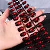 Puntas de Uñas Electroplateadas Ojo de Gato, Tiras de Uñas Cortas de Color Sólido, Piezas Especiales para Uñas con Piedras de Color Cuadradas Redondas Cortas, 24 Piezas