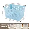 Cesta de almacenamiento de plástico para uso doméstico, caja de almacenamiento de escritorio, cesta de almacenamiento para artículos varios de cocina, caja de bocadillos y juguetes para jardín de infantes