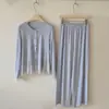 Ropa de estar de cachemira tipo mousse Du Xiaozhai para mujer, Otoño e Invierno, Encaje de pestañas, Holgada de pierna ancha, Amigable con la piel, Suave, Se puede usar afuera, Pijama