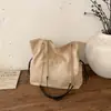 Estilo Coreano Mate para Viajes Casual Gran Capacidad Relajado Retro Gamuza Cadena para Mujer Bolso Tote Hombro Axila